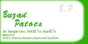 buzad patocs business card